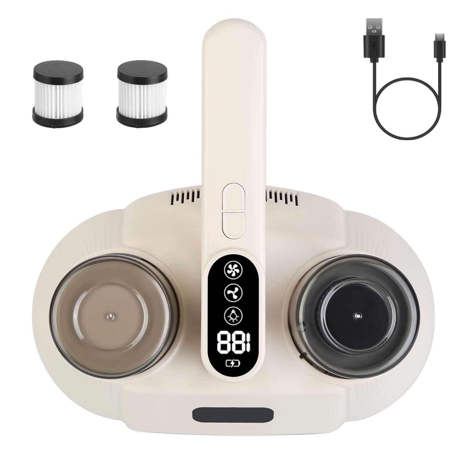 15000 Pa Bed Vacuum Cleaner – Double-Cup & UV-C Sanitizer Travel & Portable Gadgets