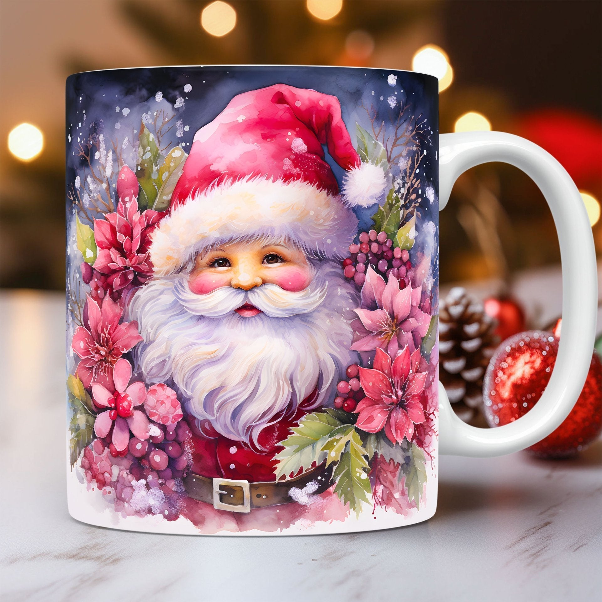 ☕ 3D Christmas Ceramic Mug – Santa & Snowman Holiday Coffee Cup CJ