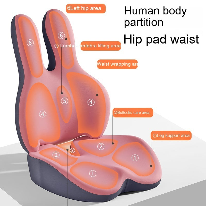 🚗 Car Heightening Cushion – Backrest & Lumbar Pad Driving Seat Support CJ